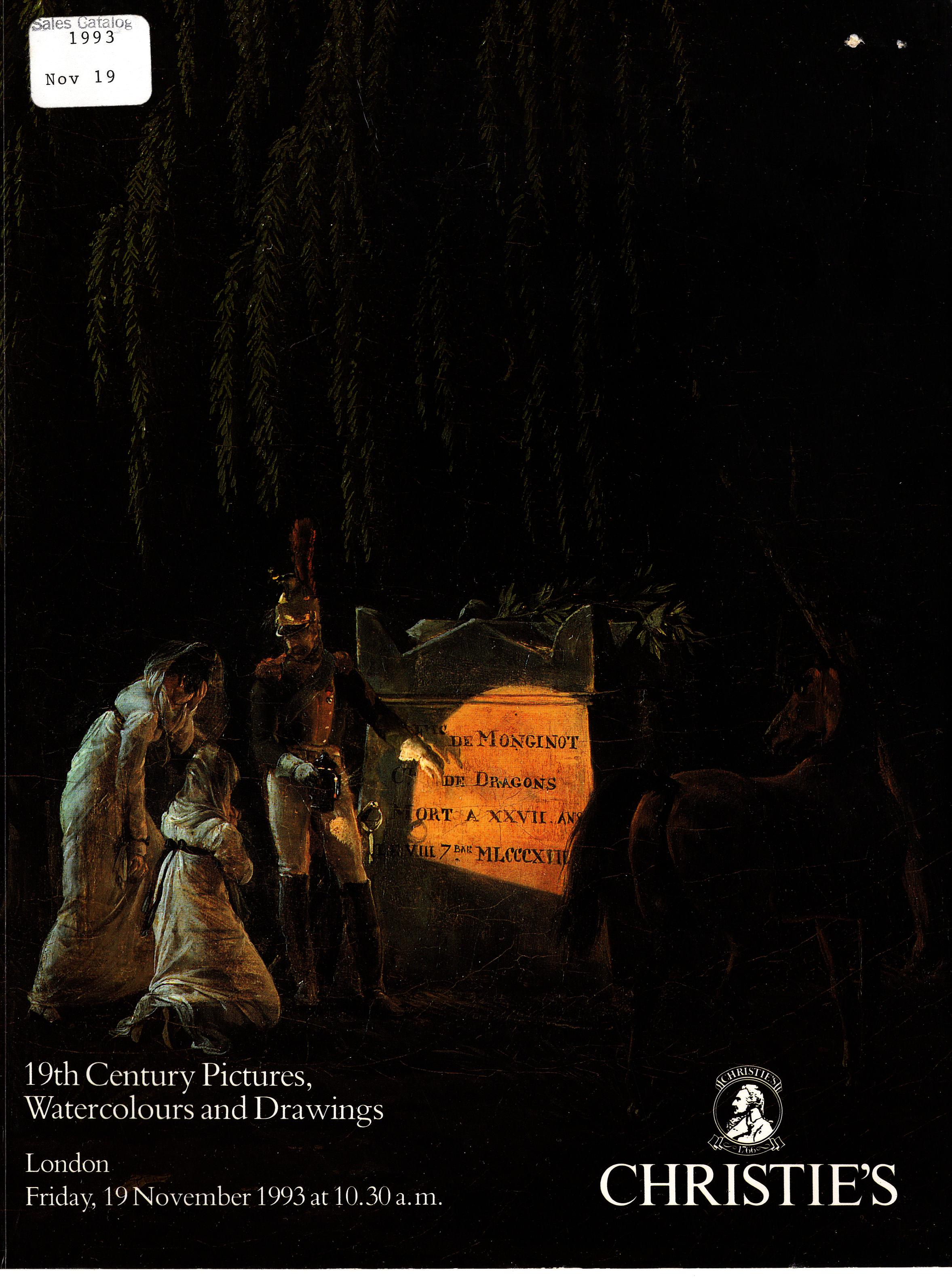 Christies November 1993 19th Century Pictures, Watercolours & Dr (Digital Only)
