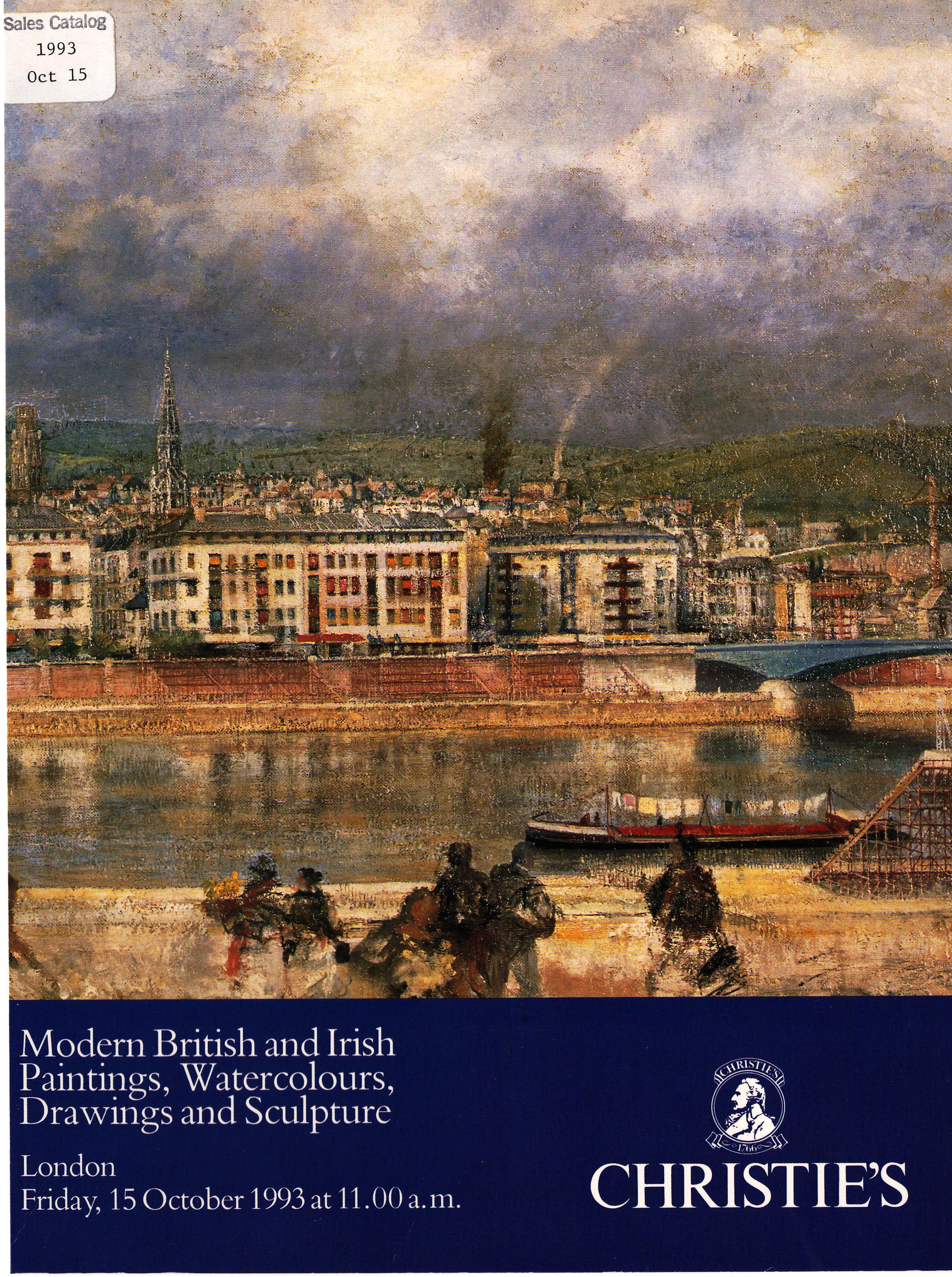 Christies October 1993 Modern British & Irish Paintings, Waterco (Digital Only)