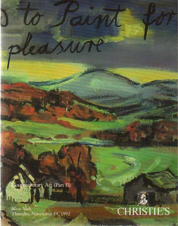 Christies November 1992 Contemporary Art (Part II) (Digital Only)