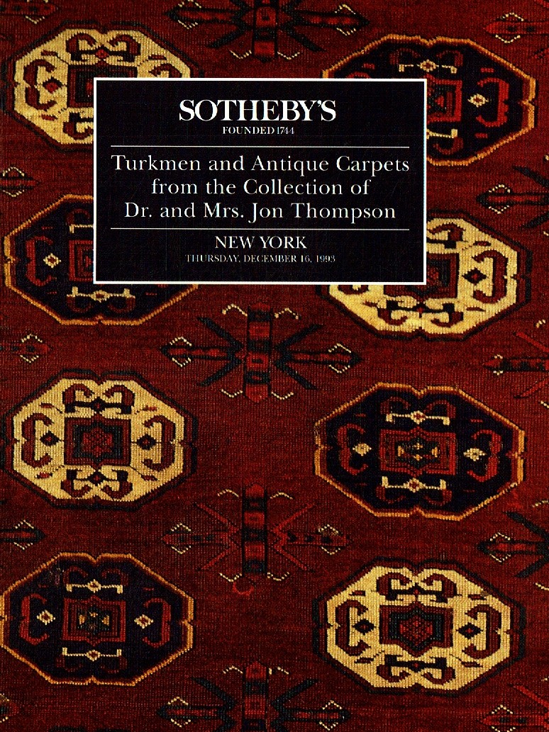 Sothebys December 1993 Turkmen and Antique Carpets from the Colle (Digital Only