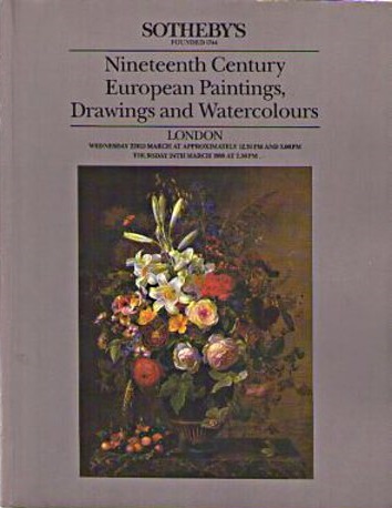 Sothebys & 24th March 1988 19th Century European Paintings, Drawi (Digital Only)