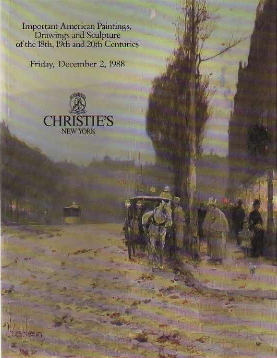 Christies December 1988 Important American Paintings, Drawings a (Digital Only)