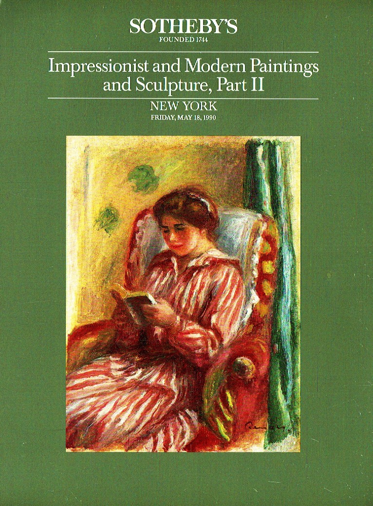 Sothebys May 1990 Impressionist & Modern Paintings Sculpture (Digital Only)