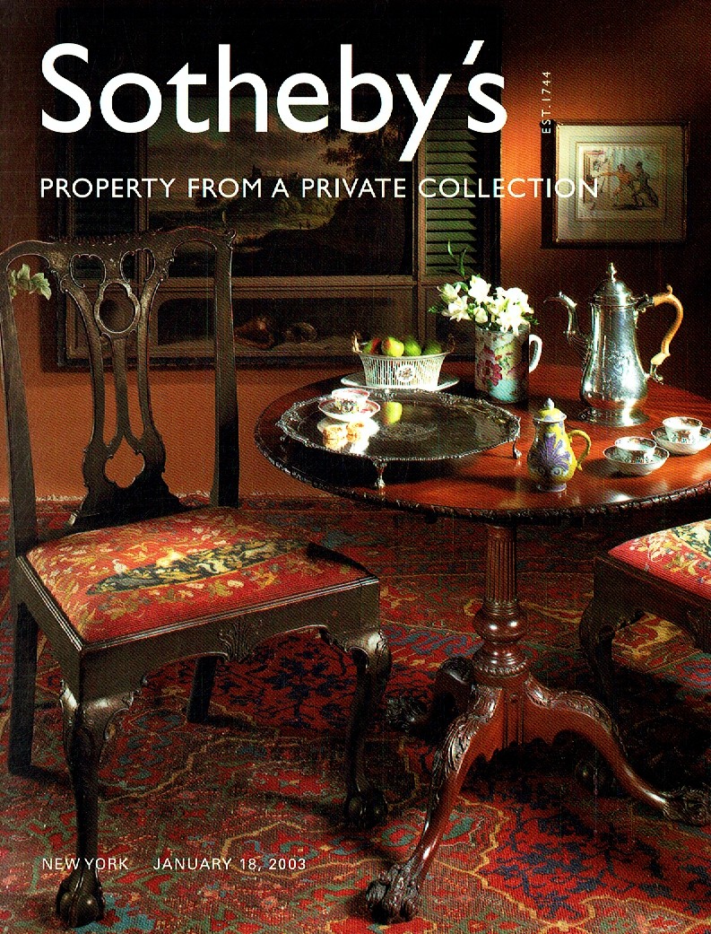 Sothebys January 2003 Property from A Private Collection (Digitial Only)