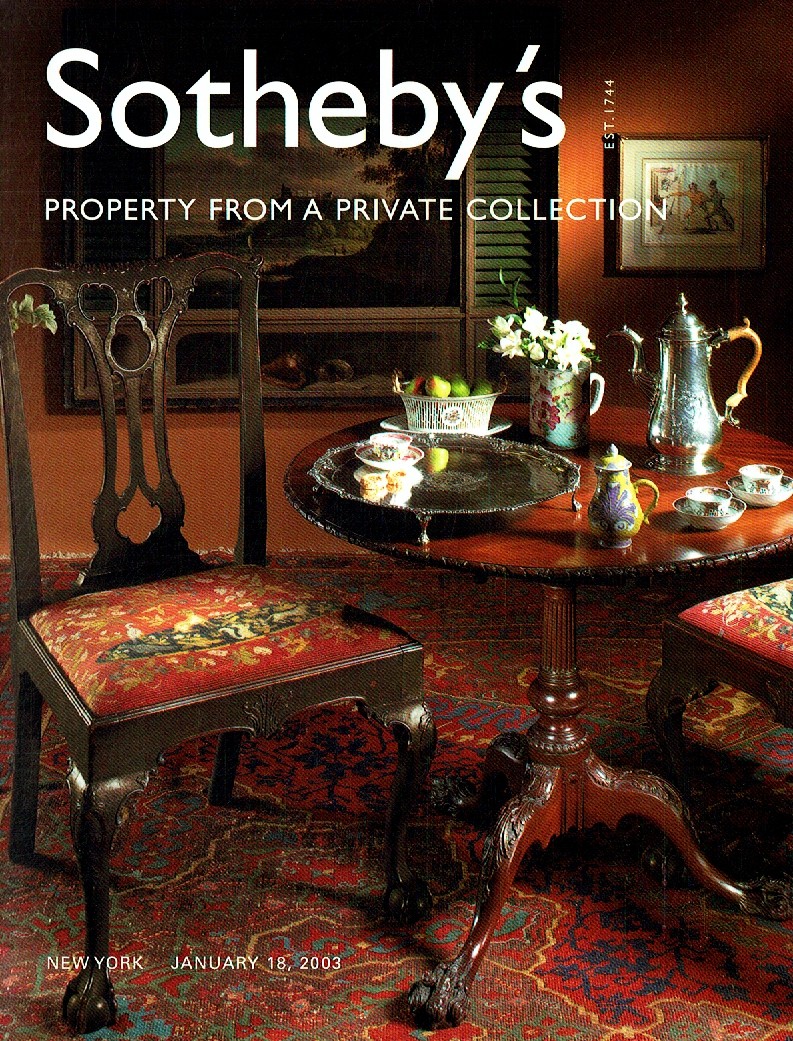 Sothebys January 2003 Property from A Private Collection (Digital Only)