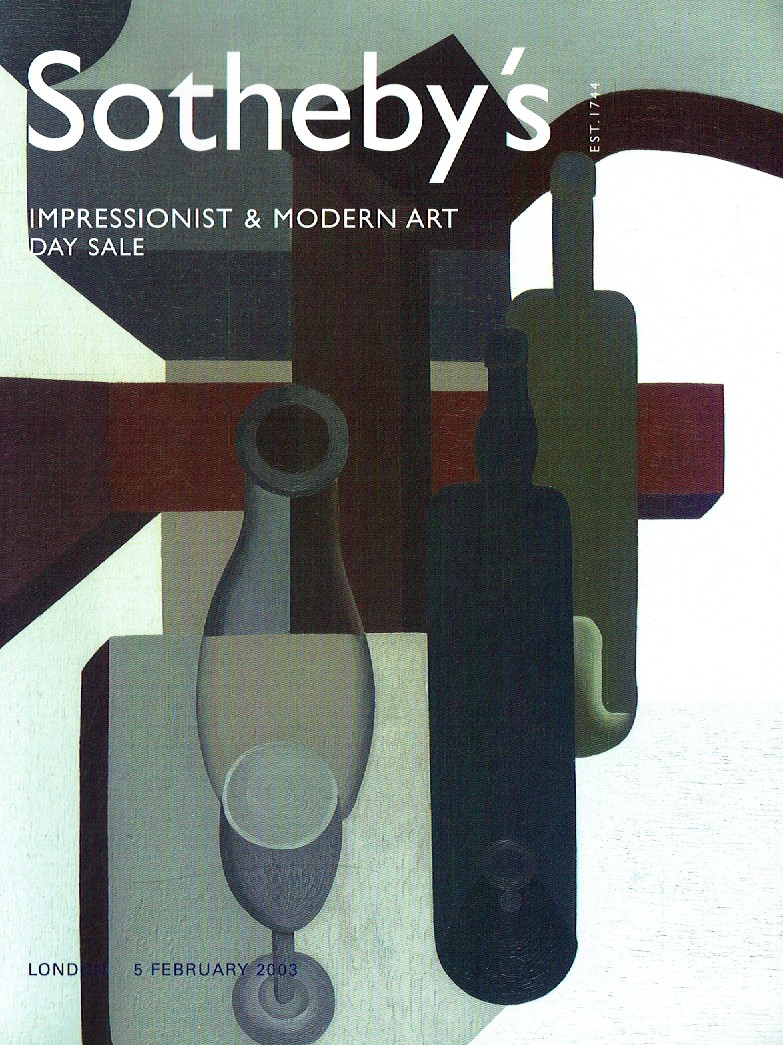 Sothebys February 2003 Impressionist & Modern Art Day Sale (Digital Only)