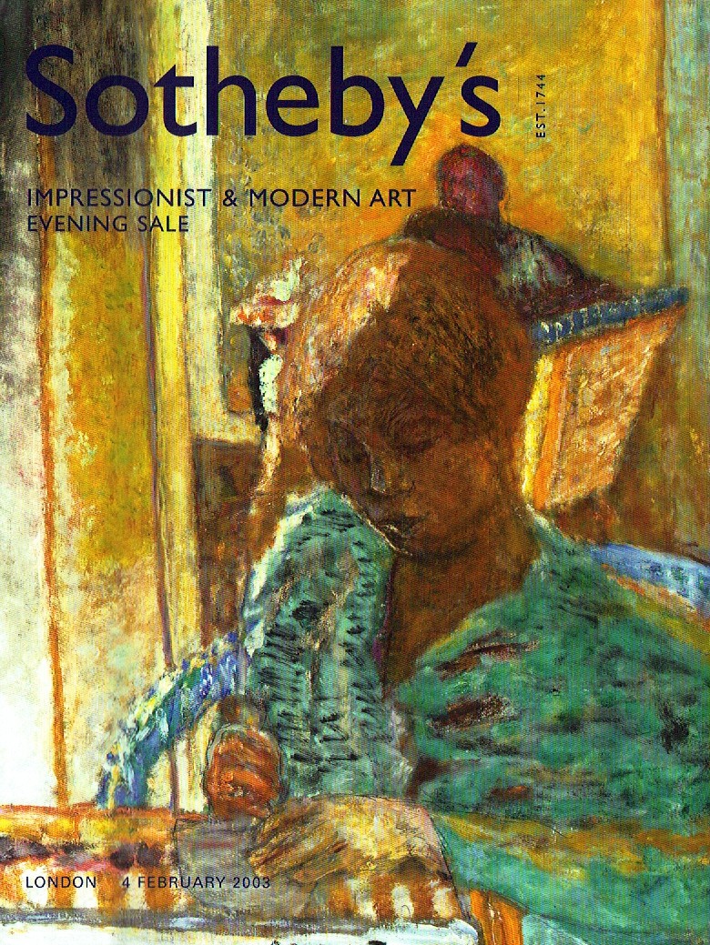 Sothebys February 2003 Impressionist & Modern Art Evening Sale (Digitial Only)