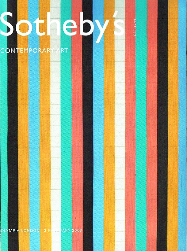 Sothebys February 2003 Contemporary Art (Digital Only)