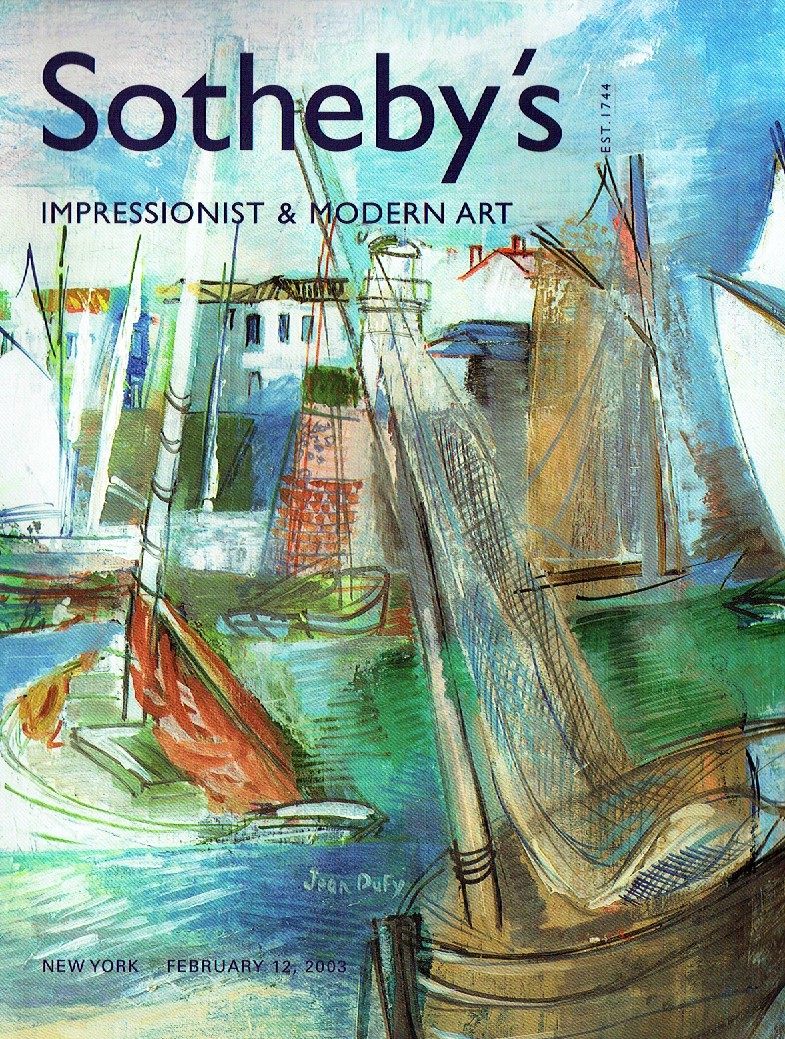 Sothebys February 2003 Impressionist and Modern Art (Digital Only)
