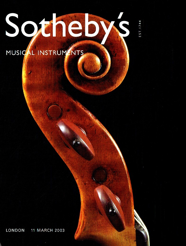 Sothebys March 2003 Musical Instruments (Digital Only)