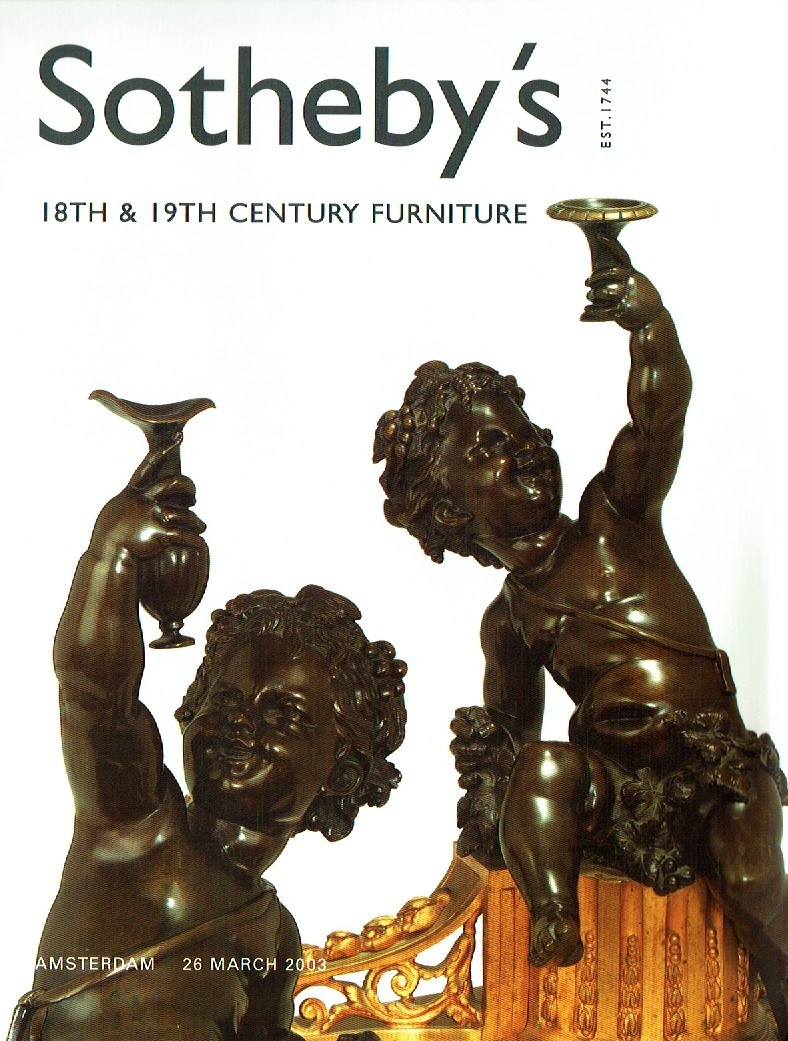 Sothebys March 2003 18th & 19th Century Furniture (Digital Only)