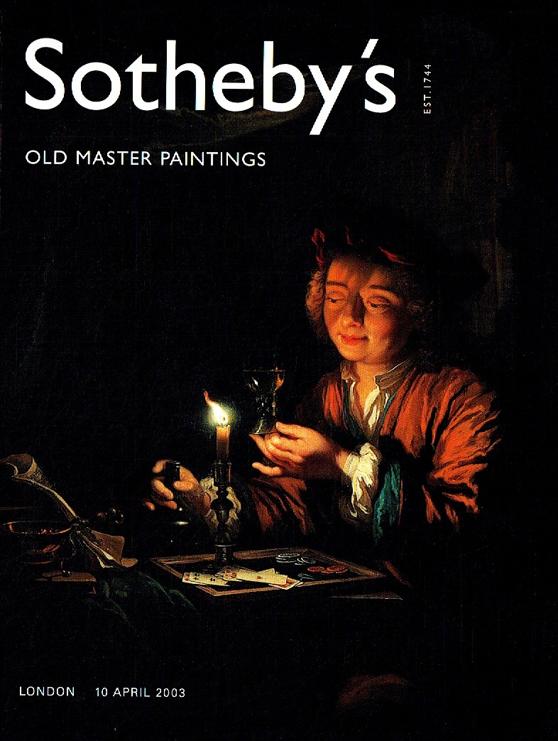 Sothebys April 2003 Old Master Paintings (Digitial Only) - Click Image to Close