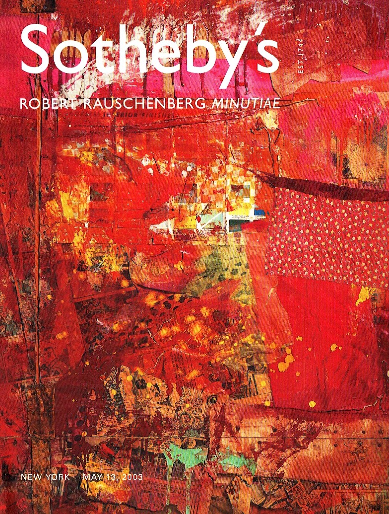 Sothebys May 2003 Robert Rauschenberg Minutie (Digital Only)