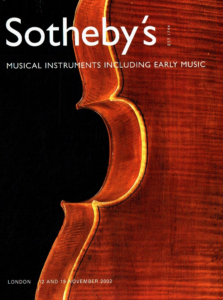Sothebys November 2002 Musical Instruments including Early (Digital Only)