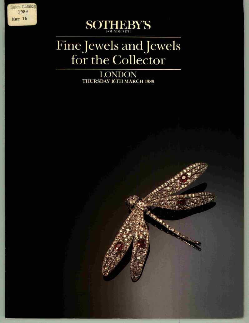 Sothebys March 1989 Fine Jewels & Jewels for the Collector (Digital Only)