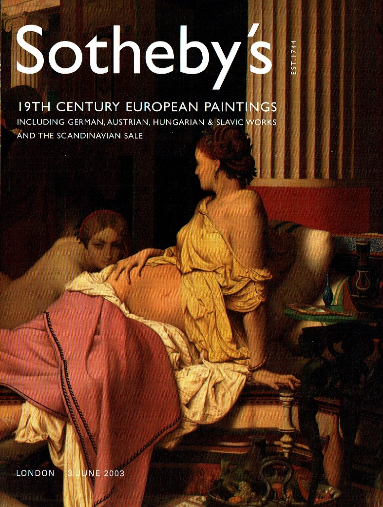 Sothebys June 2003 19th Century European Paintings including Germ (Digitial Only