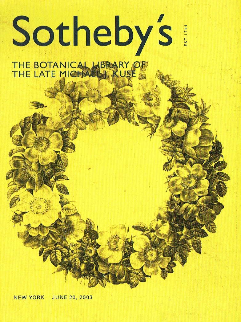 Sothebys June 2003 The Botanical Library of the late Michael J. (Digital Only)