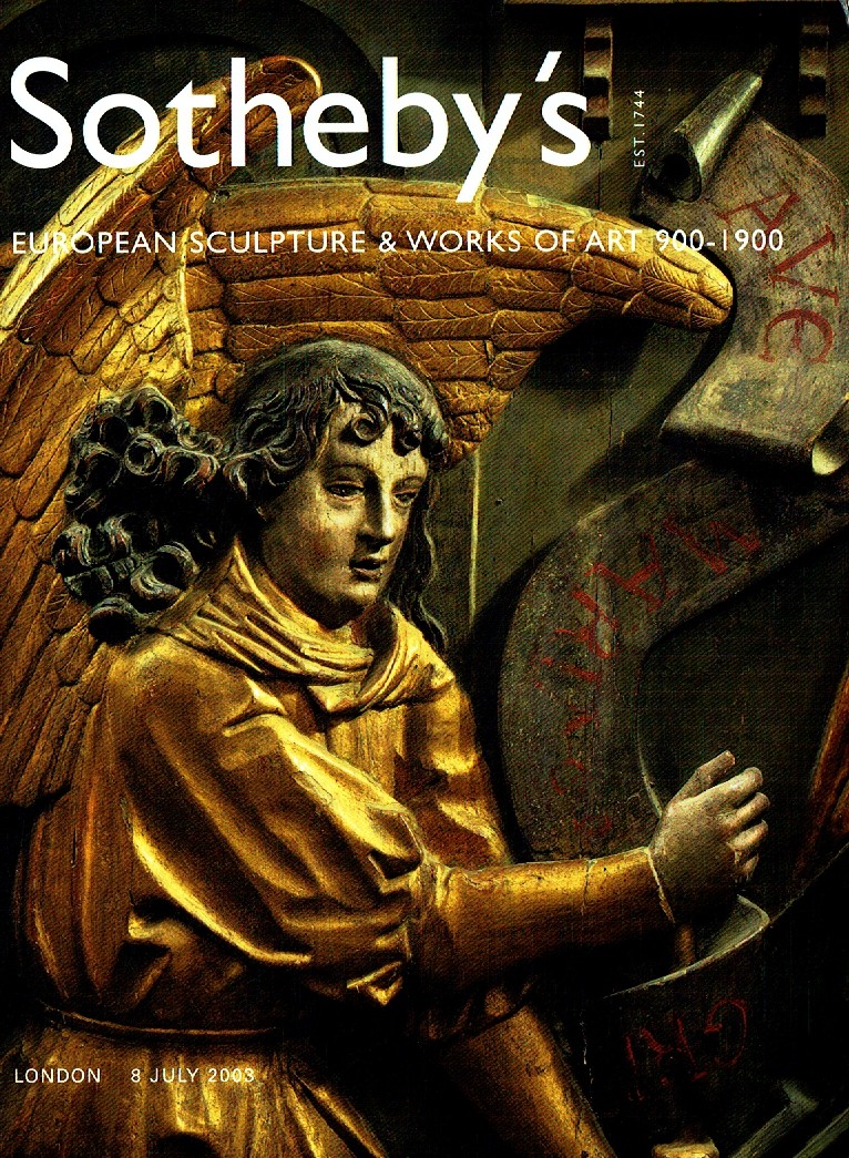 Sothebys July 2003 European Sculpture & Works of Art (Digital Only)