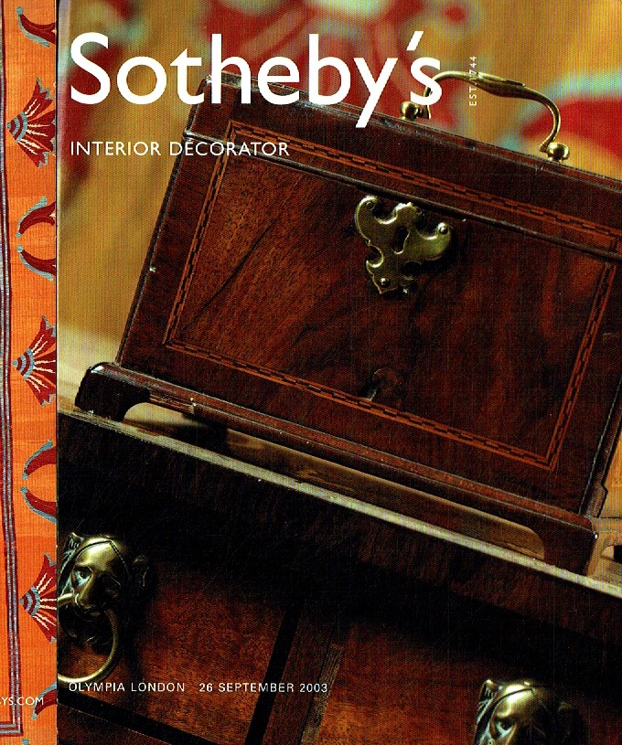 Sothebys September 2003 Interior Decorator (Digitial Only)