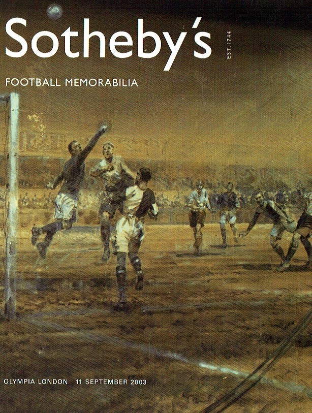 Sothebys September 2003 Football Memorabilia (Digitial Only)
