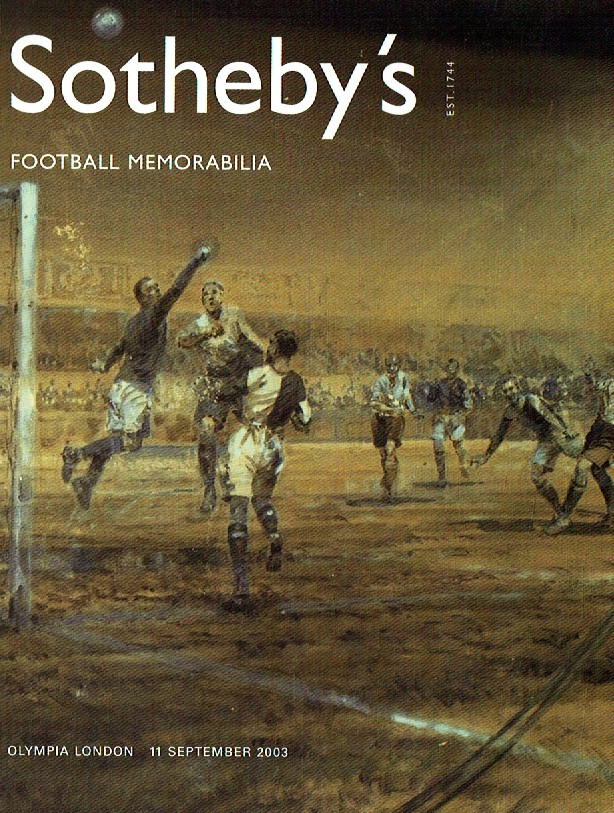 Sothebys September 2003 Football Memorabilia (Digital Only)
