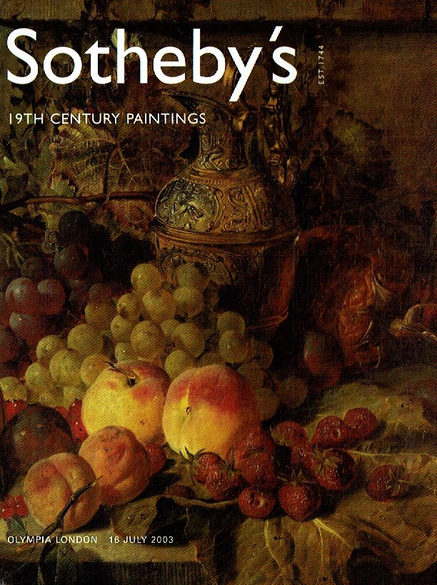 Sothebys July 2003 19th Century Paintings (Digitial Only)