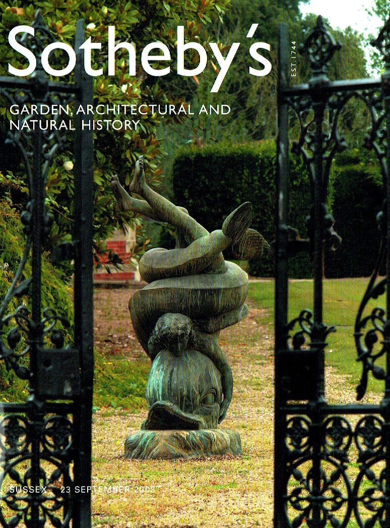 Sothebys September 2003 Garden, Architectural & Natural History (Digitial Only) - Click Image to Close