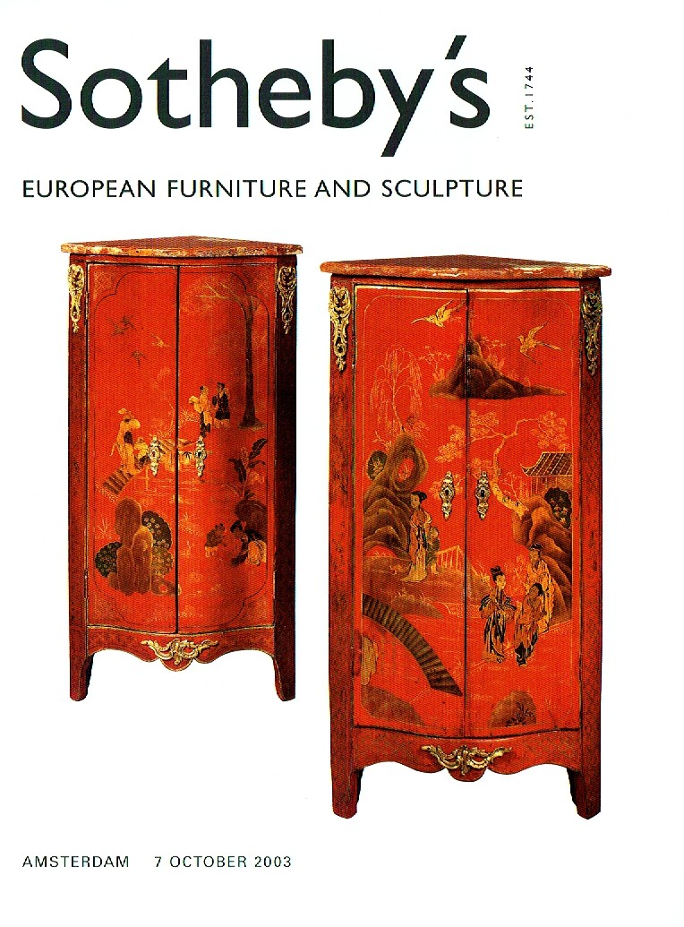 Sothebys October 2003 European Furniture, Sculpture and Good Deco (Digital Only)