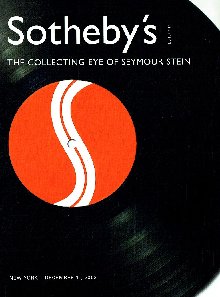 Sothebys December 2003 The Collecting Eye of Seymour Stein (Digital Only)