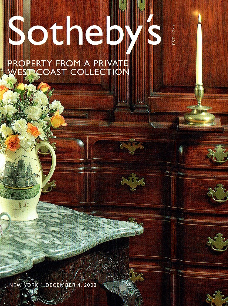 Sothebys December 2003 Property from a Private West Coast Collect (Digital Only