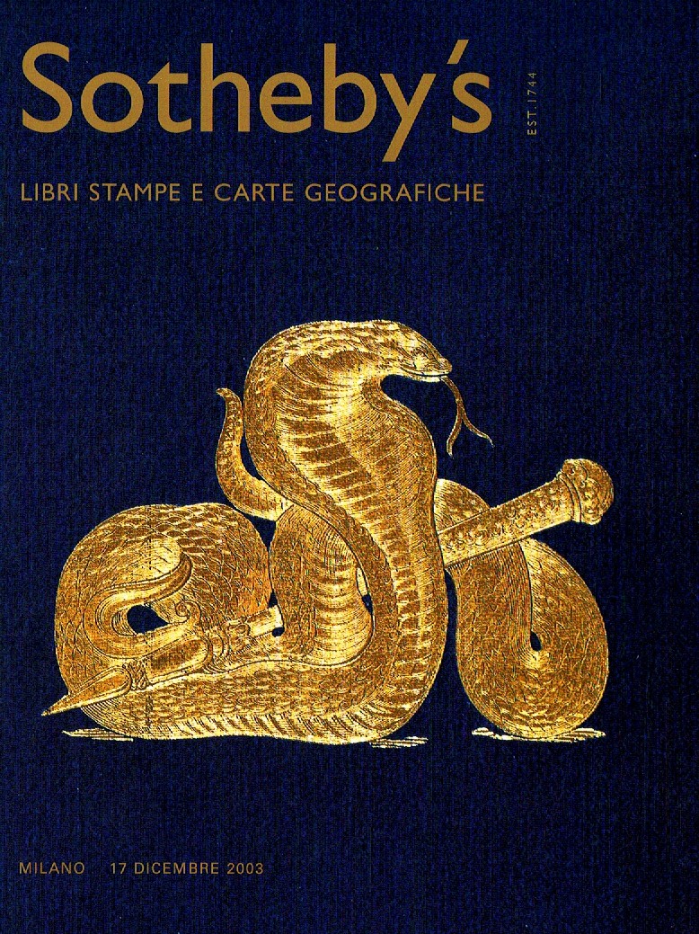 Sothebys December 2003 Books, Prints and Maps (Digital Only)