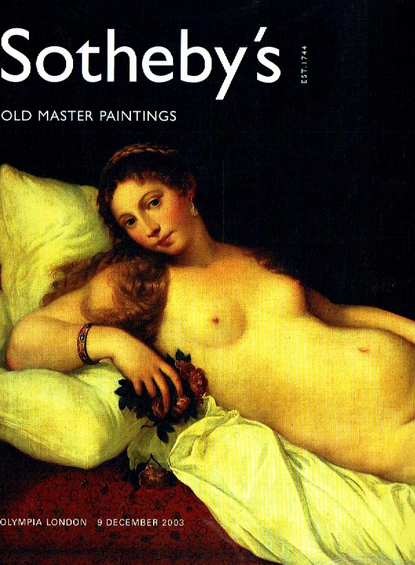 Sothebys December 2003 Old Master Paintings (Digitial Only)