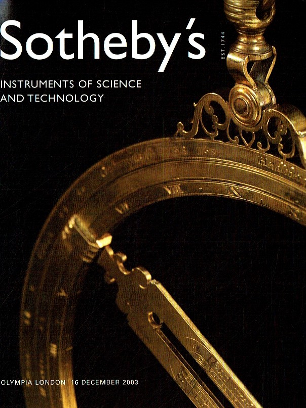 Sothebys December 2003 Instruments of Scientific & Technology (Digitial Only)