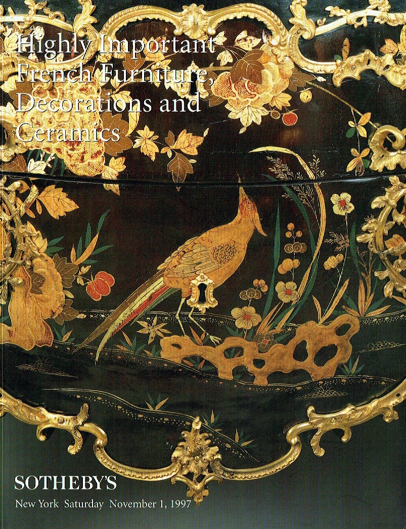 Sothebys November 1997 Highly Important French Furniture, Decorat (Digital Only)