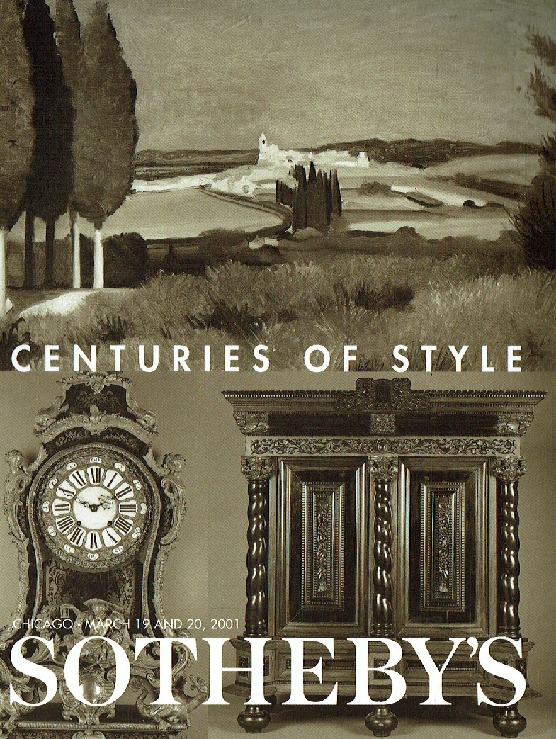 Sothebys & 20th April 2001 Centuries of Style (Digital Only)