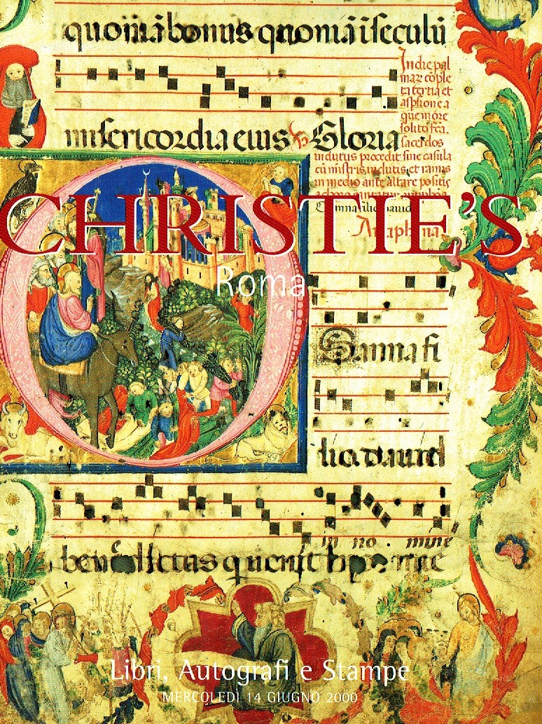 Christies June 2000 Books, Autographs and Prints (Digital Only)