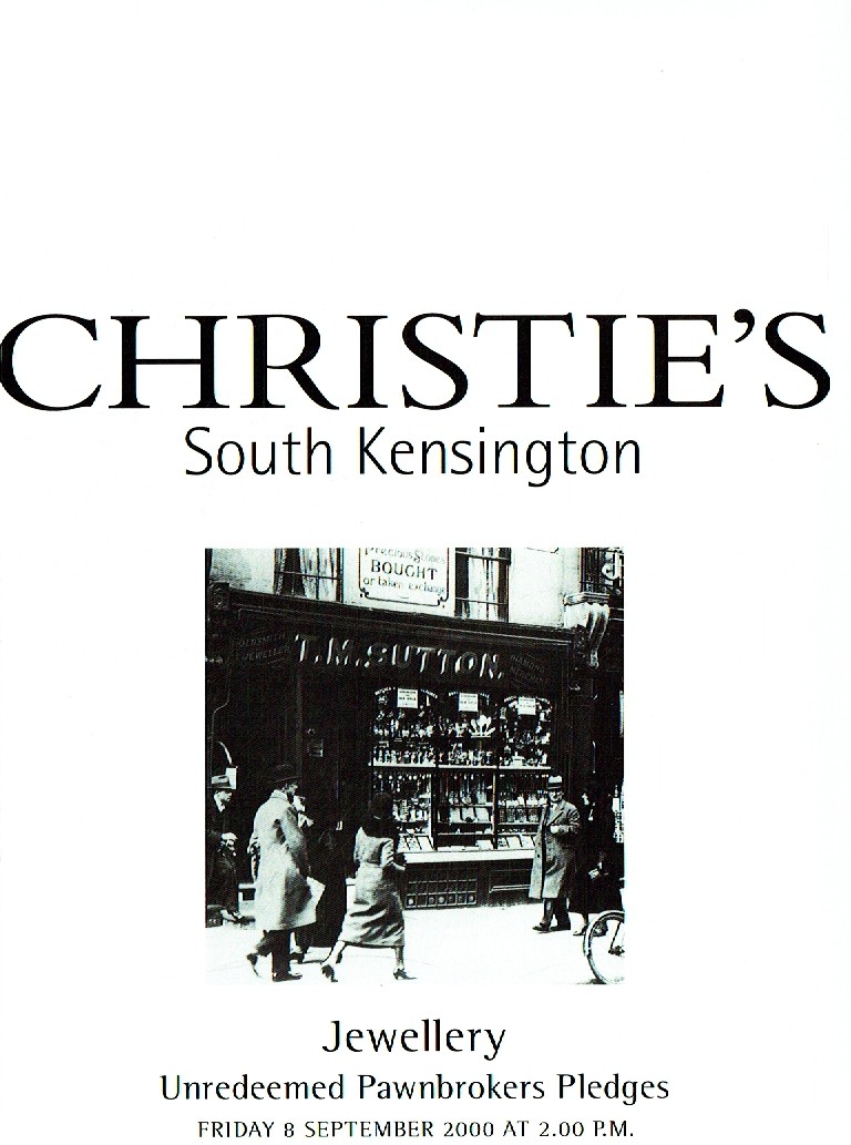 Christies September 2000 Jewellery - Unredeemed Pawnbrokers Pled (Digital Only)
