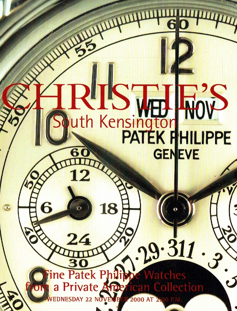 Christies November 2000 Fine Patek Philippe Watches From a Priva (Digital Only)