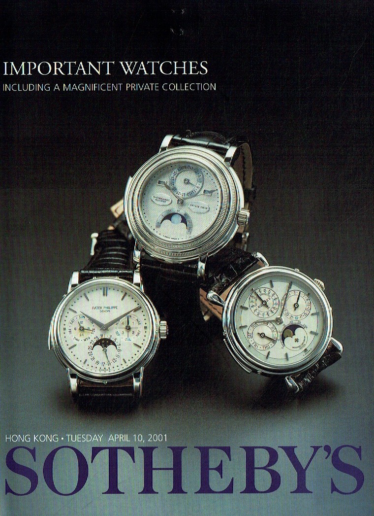 Sothebys April 2001 Important Watches (Digital Only)