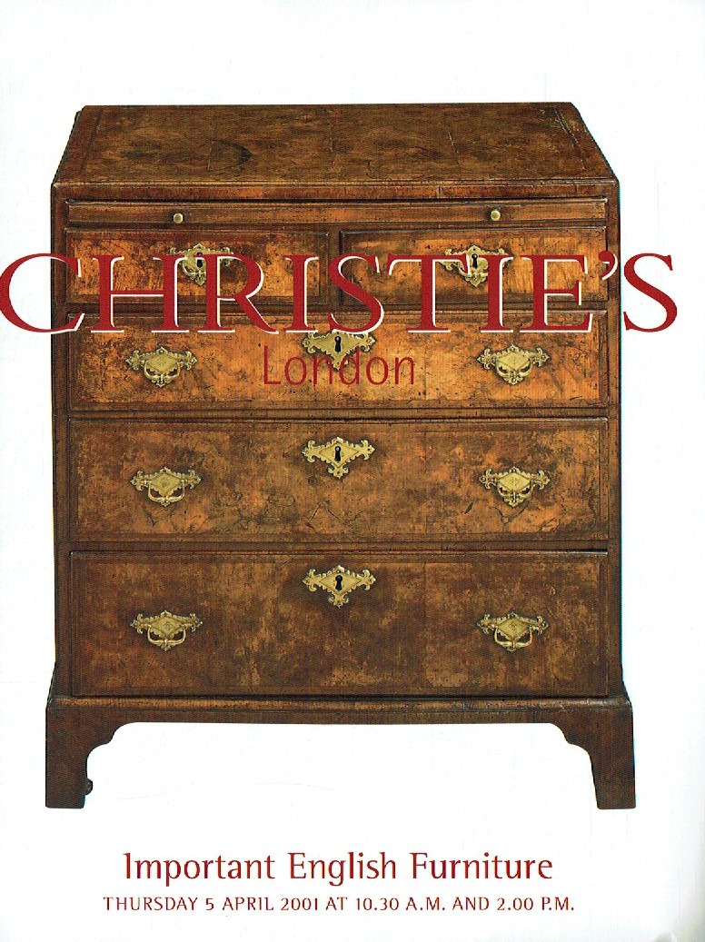 Christies April 2001 Important English Furniture (Digital Only)