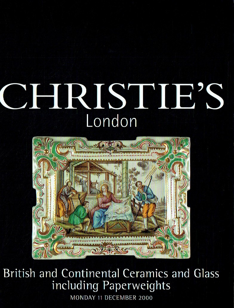 Christies December 2000 British & Continental Ceramics & Glass (Digital Only)