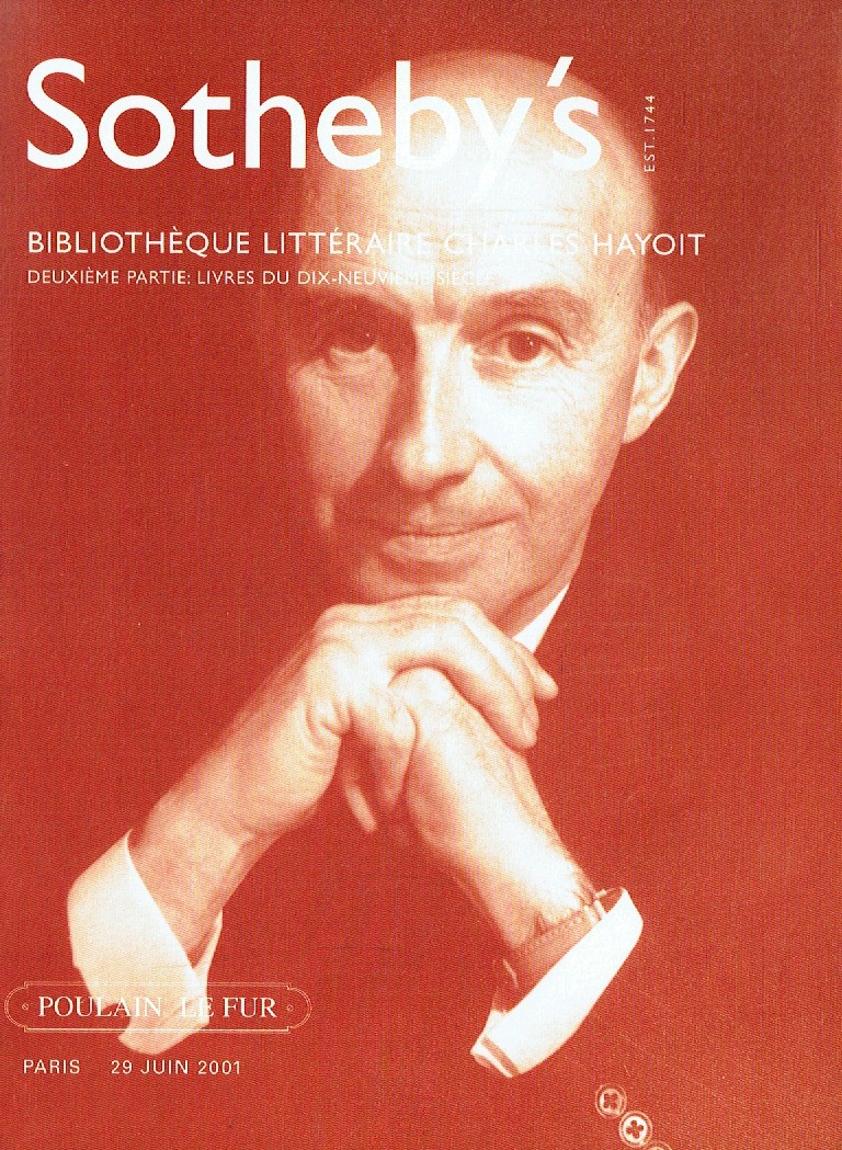 Sothebys June 2001 Bibliotheque Litteraire Charles Hayoit Deuxiem (Digital Only)