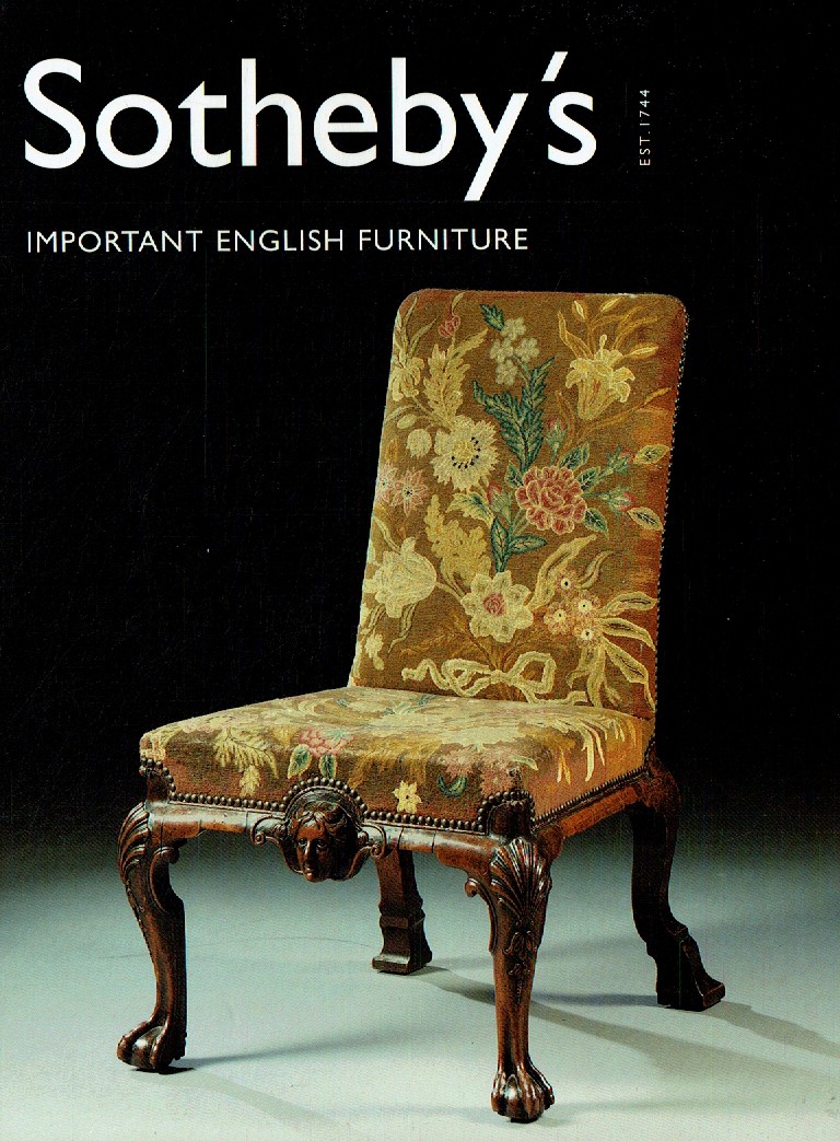 Sothebys June 2001 Important English Furniture (Digitial Only)