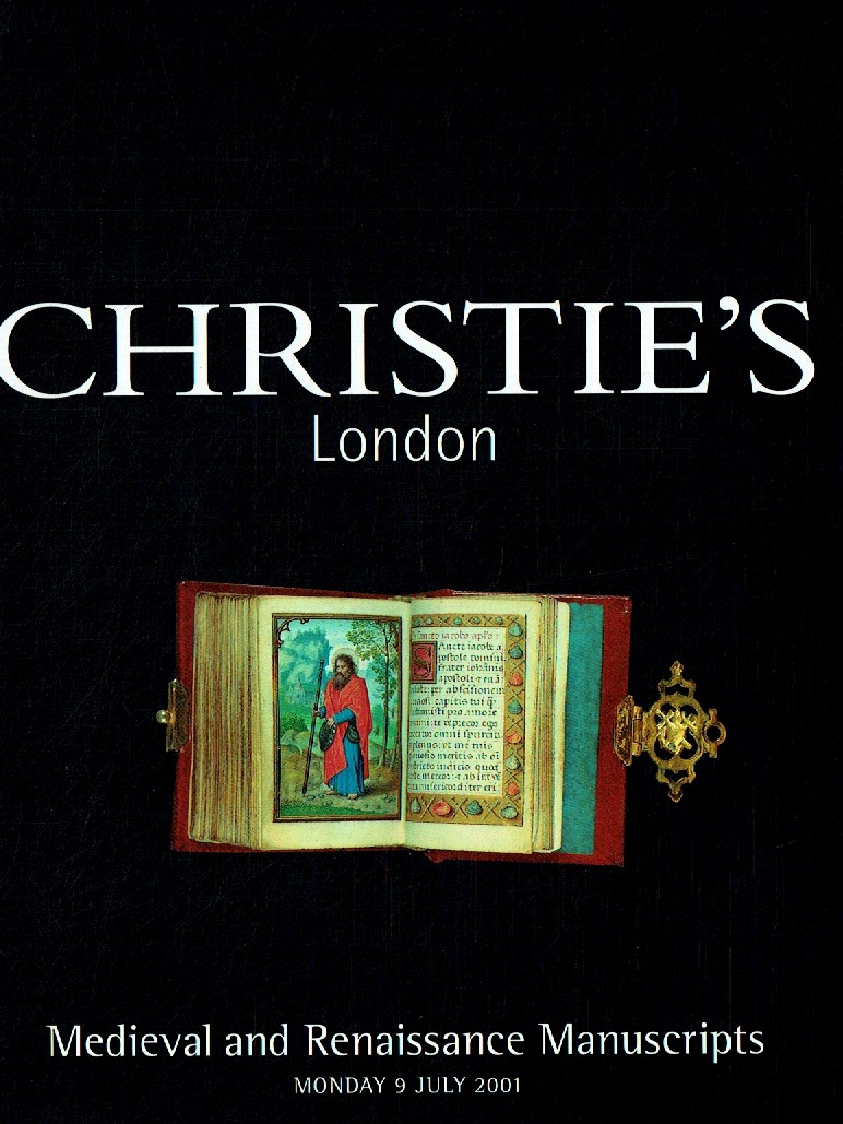 Christies July 2001 Medieval & Renaissance Manuscripts (Digital Only)
