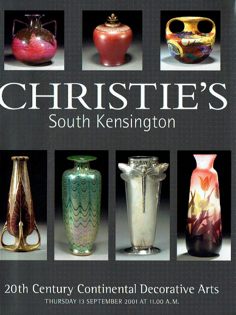 Christies September 2001 20th Century Continental Decorative Arts (Digitial Only