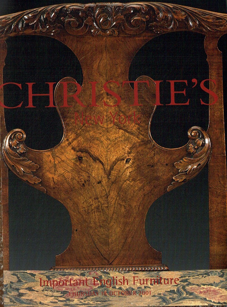Christies October 2001 Important English Furniture (Digital Only)