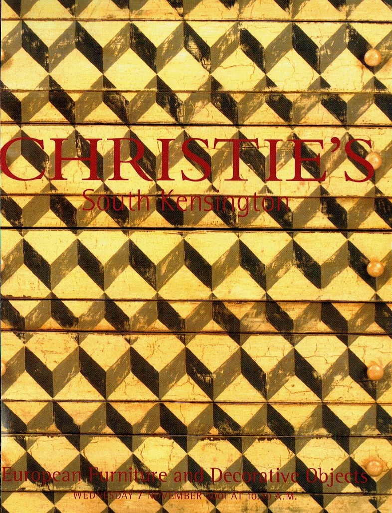 Christies November 2001 European Furniture & Decorative Objects (Digitial Only)