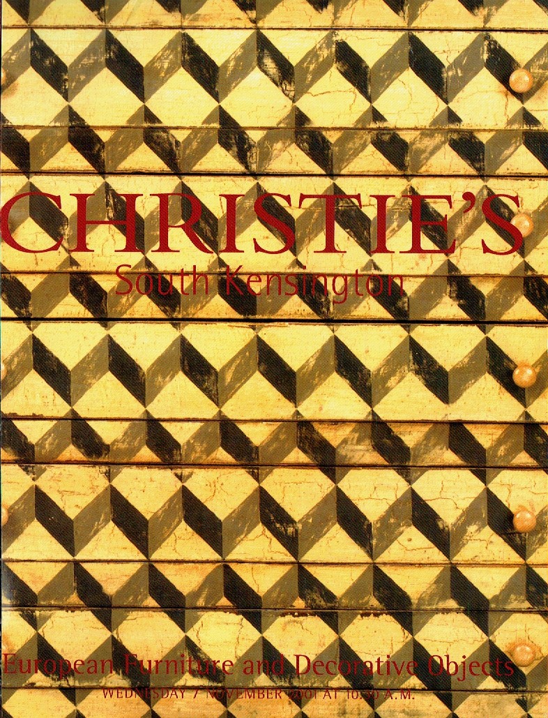 Christies November 2001 European Furniture & Decorative Objects (Digital Only)