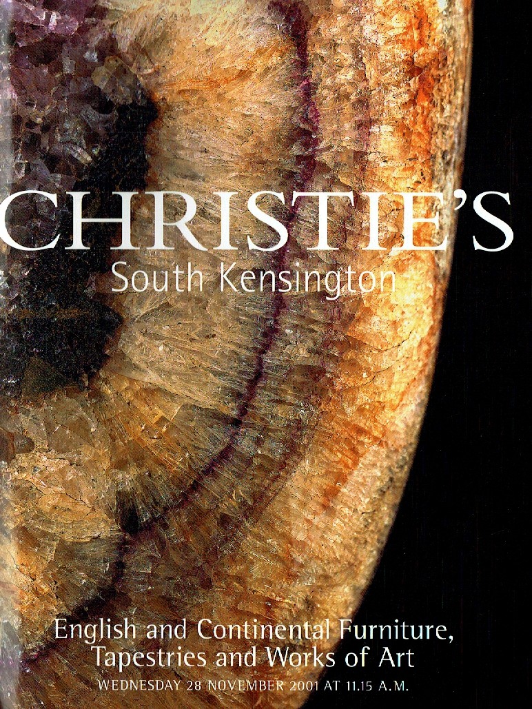 Christies November 2001 English and Continental Furniture, Tapes (Digital Only)