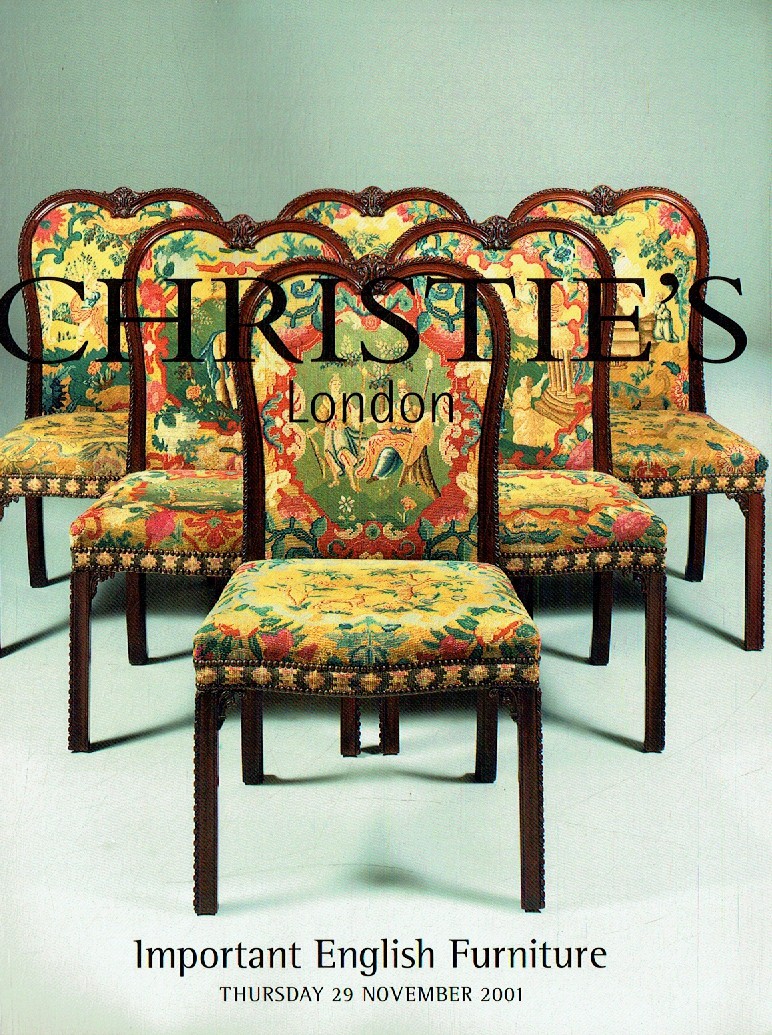 Christies November 2001 Important English Furniture (Digital Only)